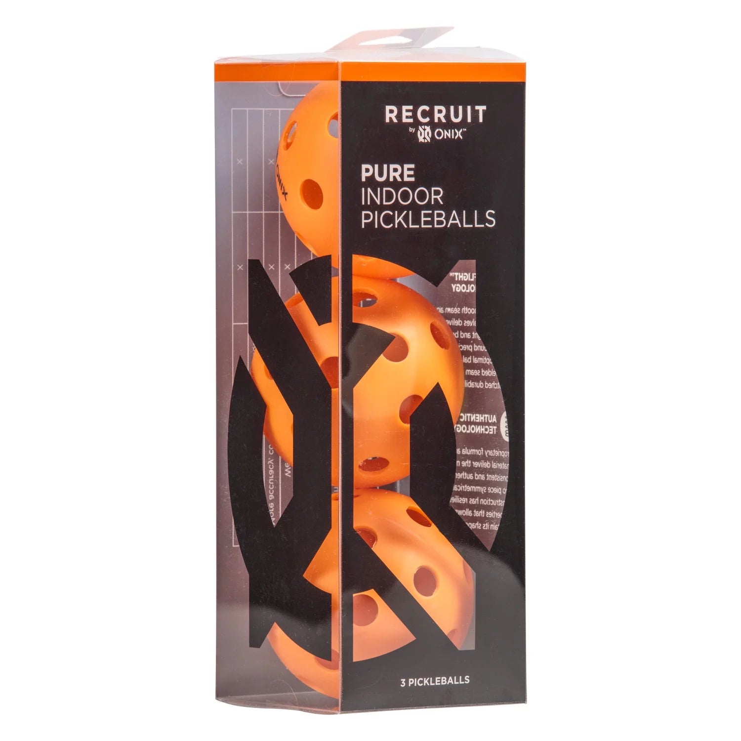 Recruit by ONIX® Pickleball Pure Indoor Balls (3 Pack)