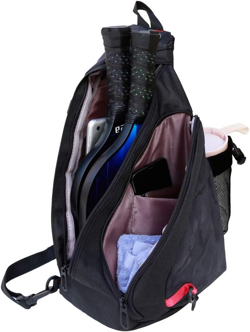 ZOEA™ Pickleball Sling Bag – Black Edition