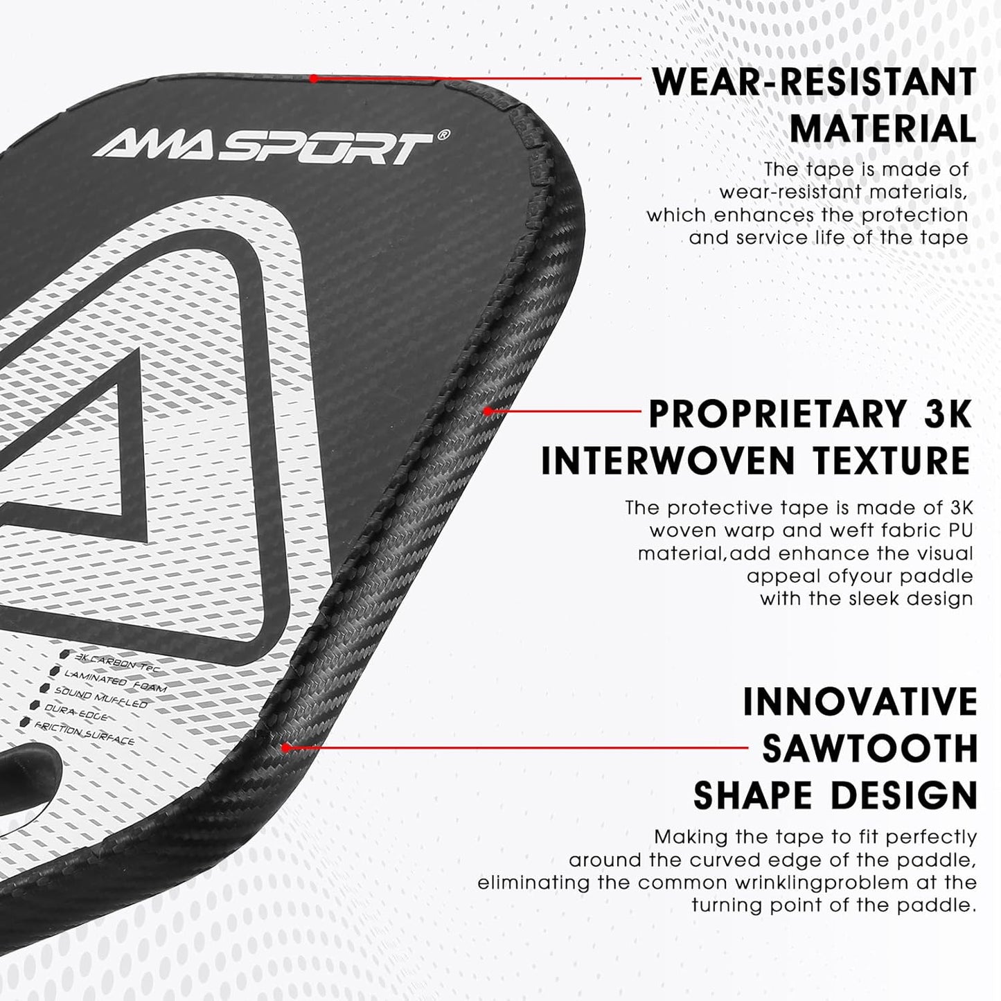 AMA SPORT™ 3K Racket Protection Tape