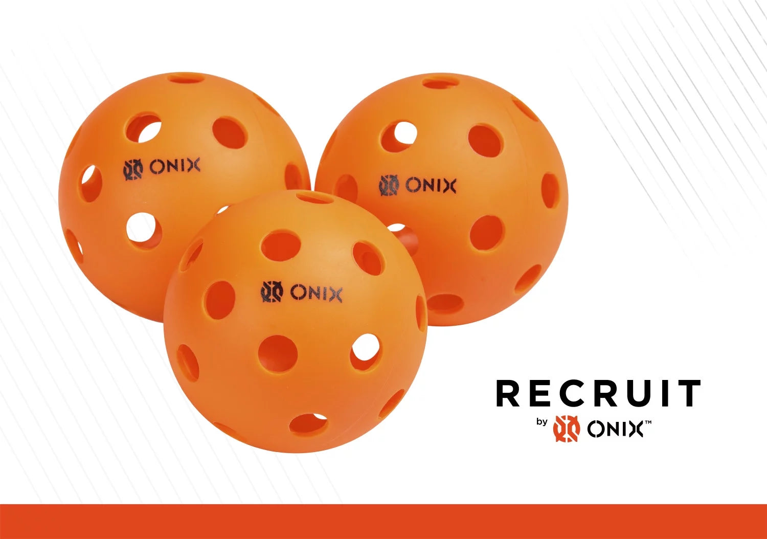Recruit by ONIX® Pickleball Pure Indoor Balls (3 Pack)
