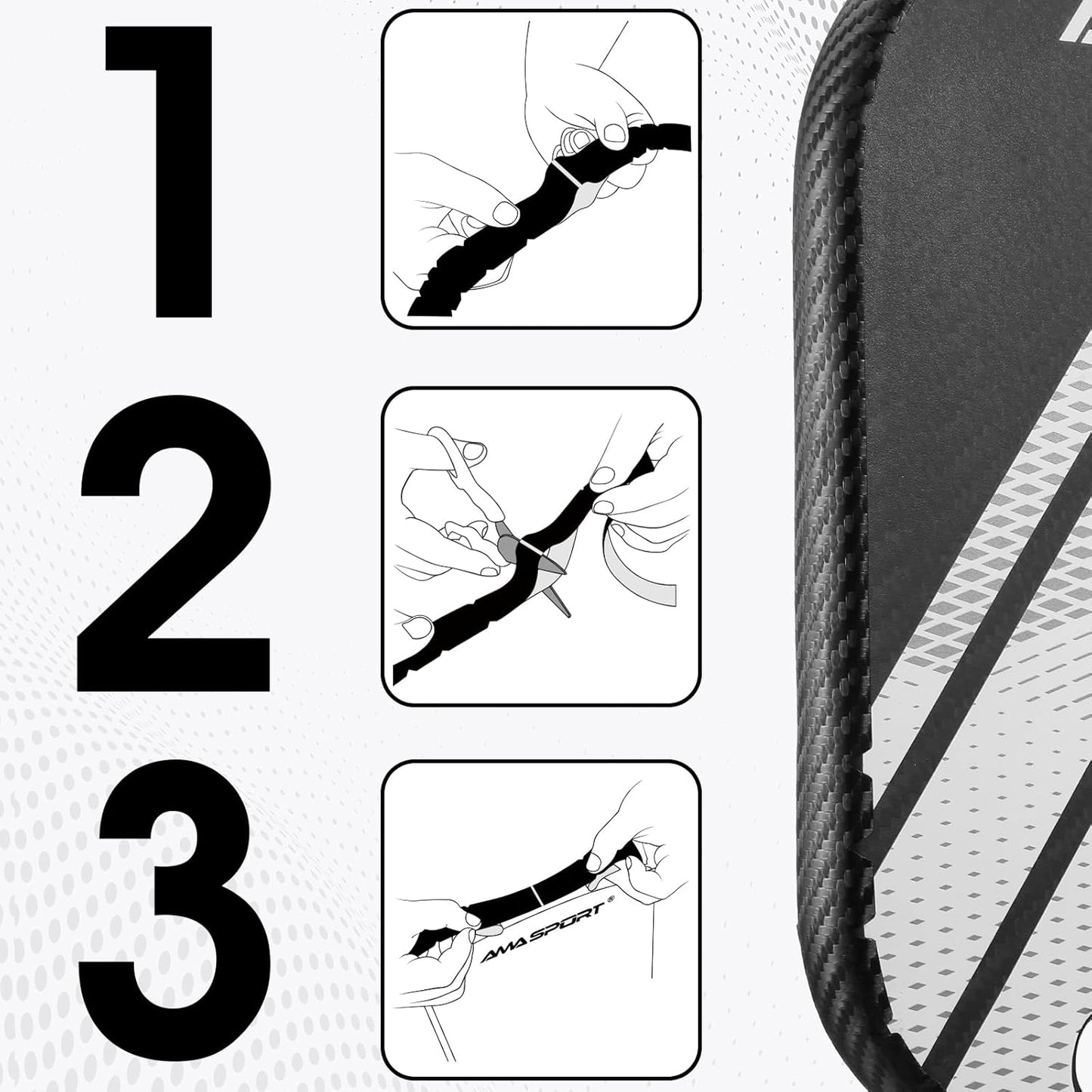 AMA SPORT™ 3K Racket Protection Tape