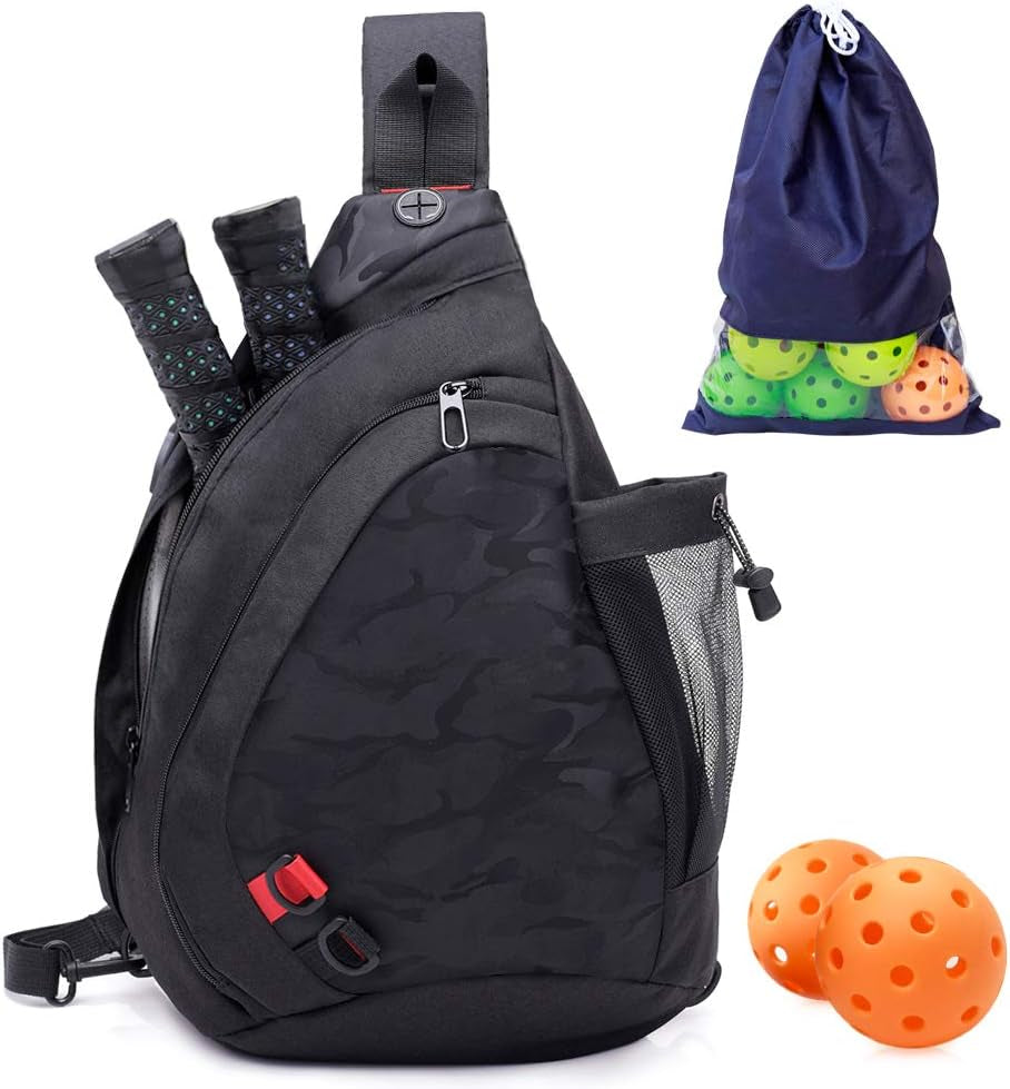 ZOEA™ Pickleball Sling Bag – Black Edition