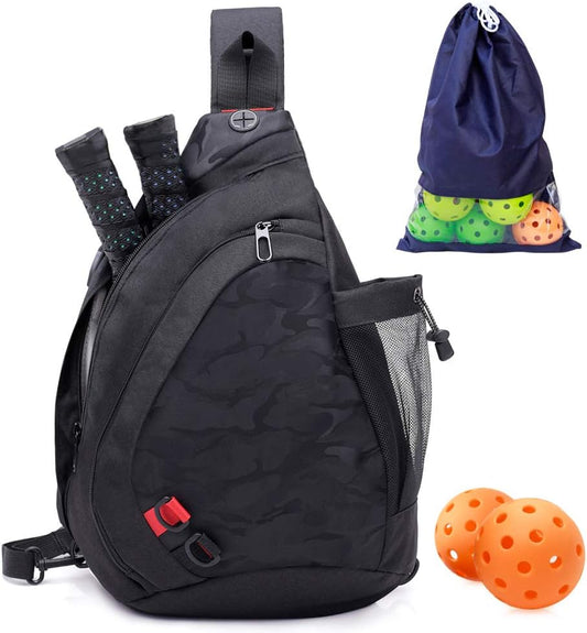 ZOEA™ Pickleball Sling Bag – Black Edition