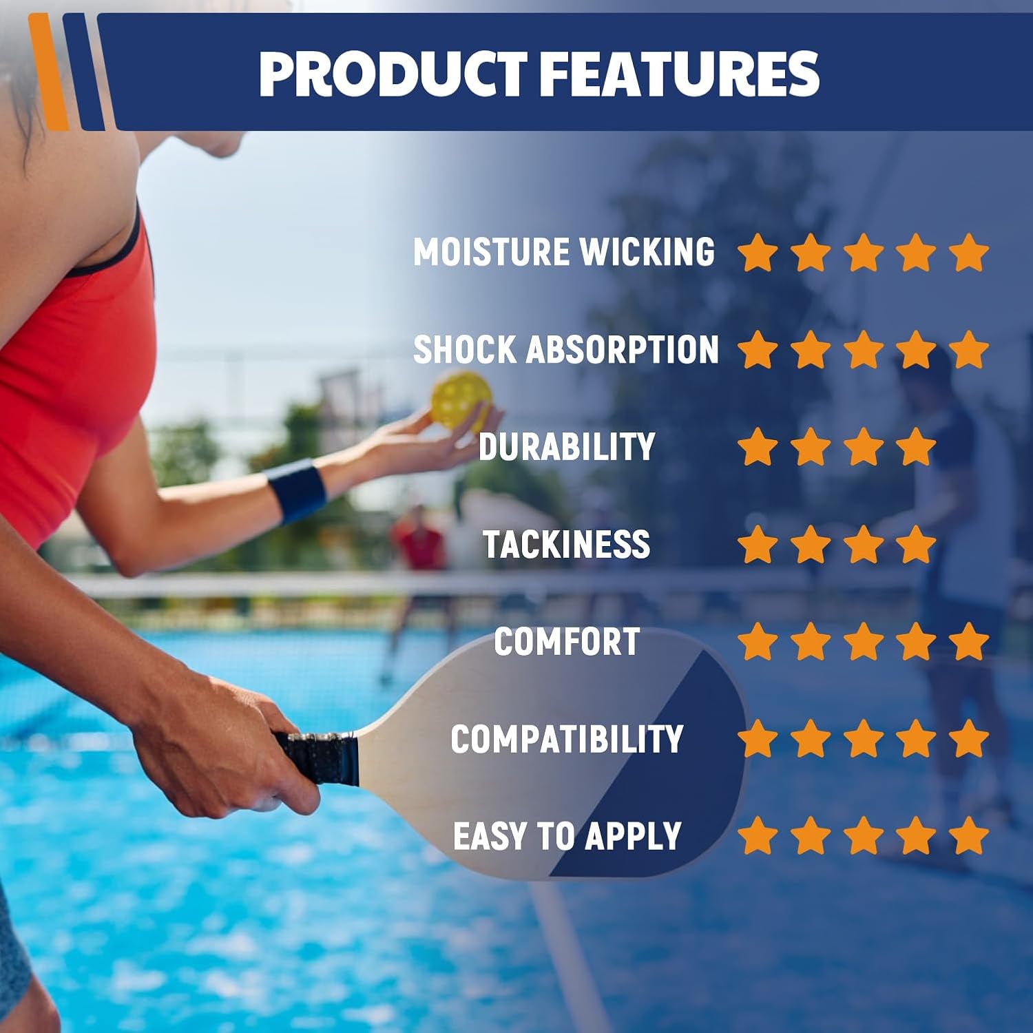 JAYA™ Pickleball Paddle Grip Tape