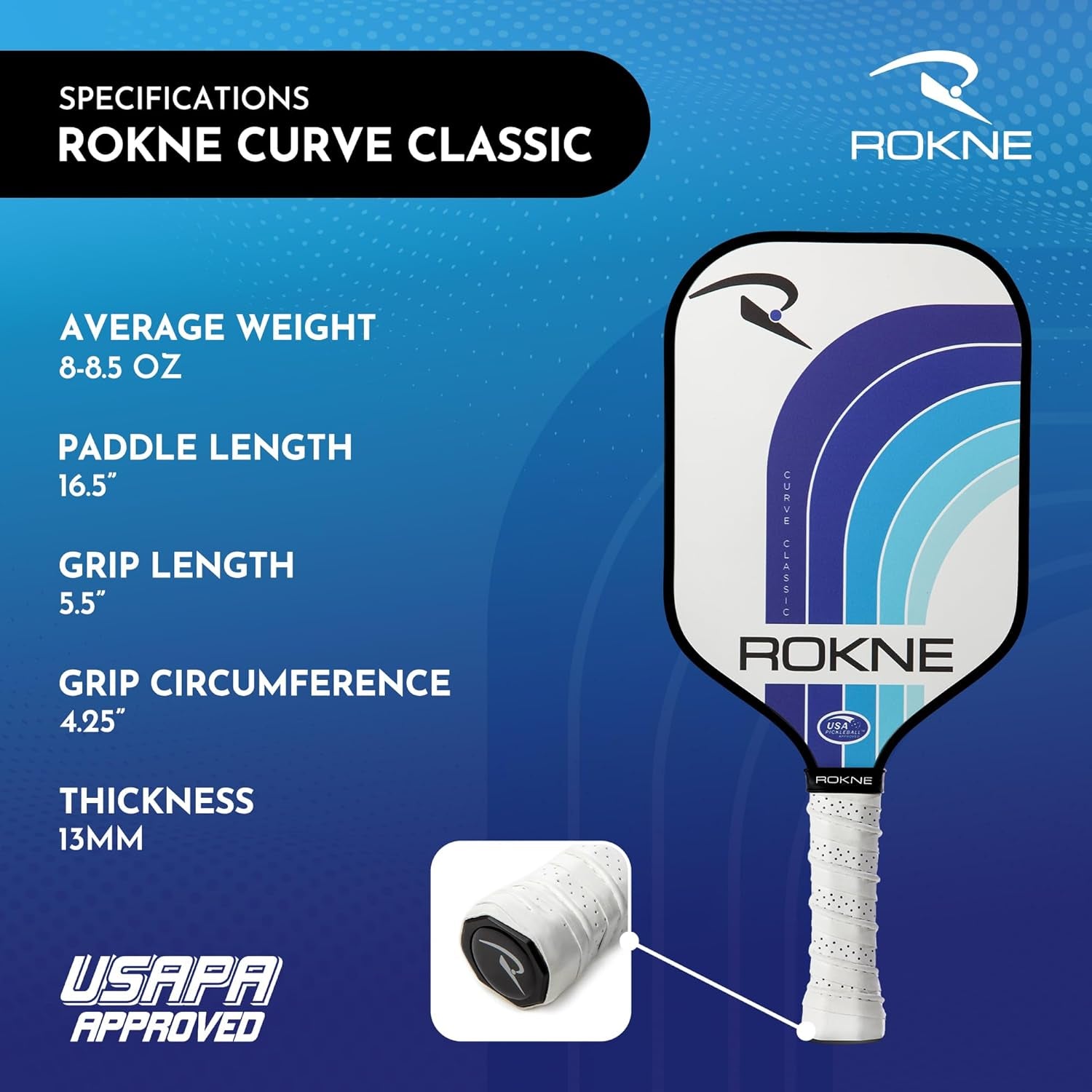 ROKNE™ Curve Classic Pickleball Paddle