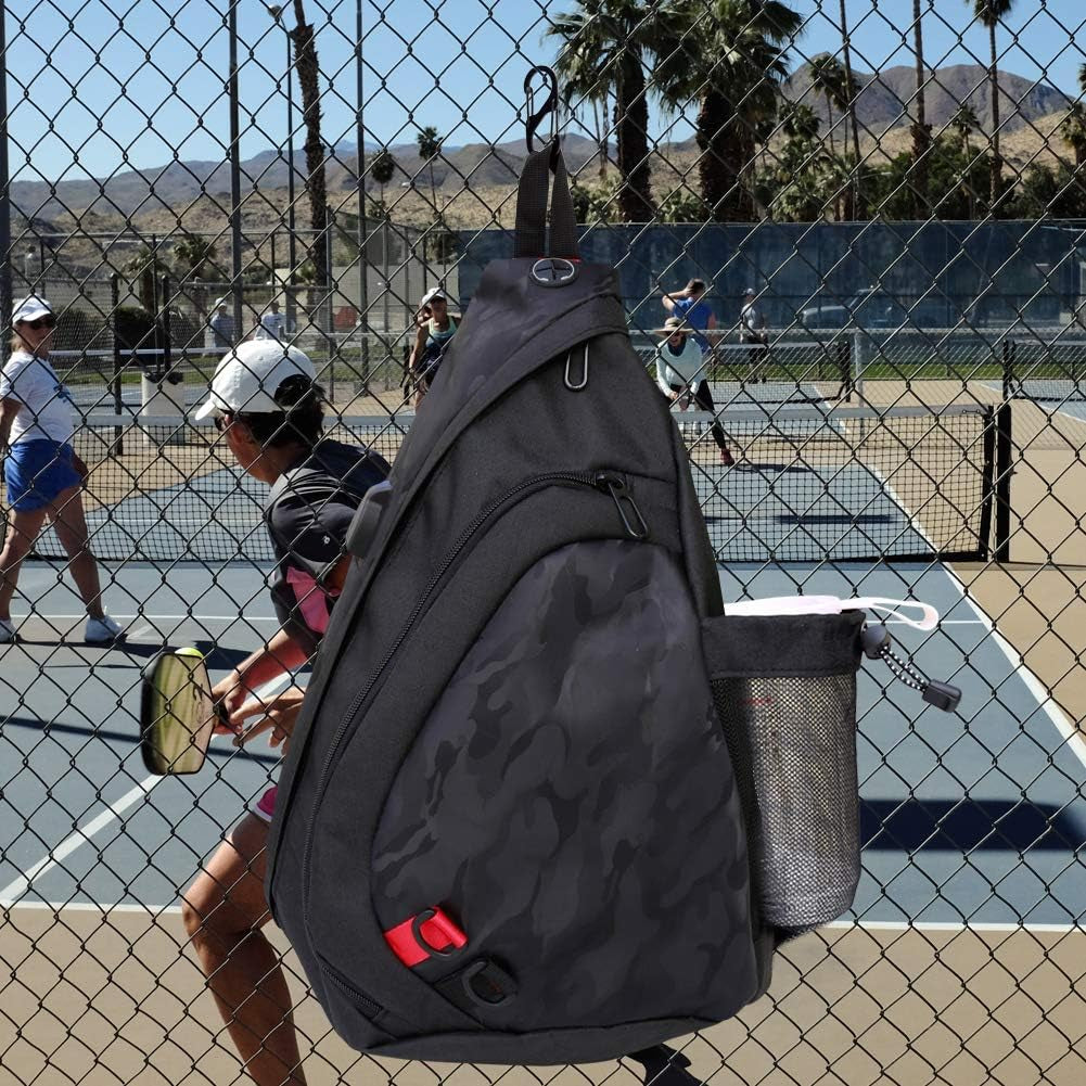 ZOEA™ Pickleball Sling Bag – Black Edition