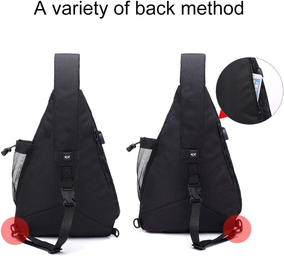 ZOEA™ Pickleball Sling Bag – Black Edition