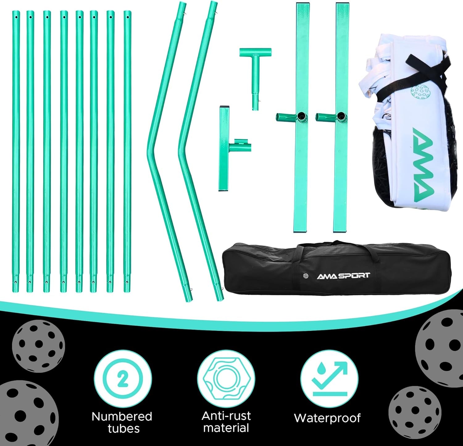 AMA SPORT™ Portable Pickleball Net System