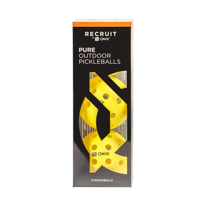 ONIX™ Pure Outdoor Pickleball Balls – Yellow (3 Pack)