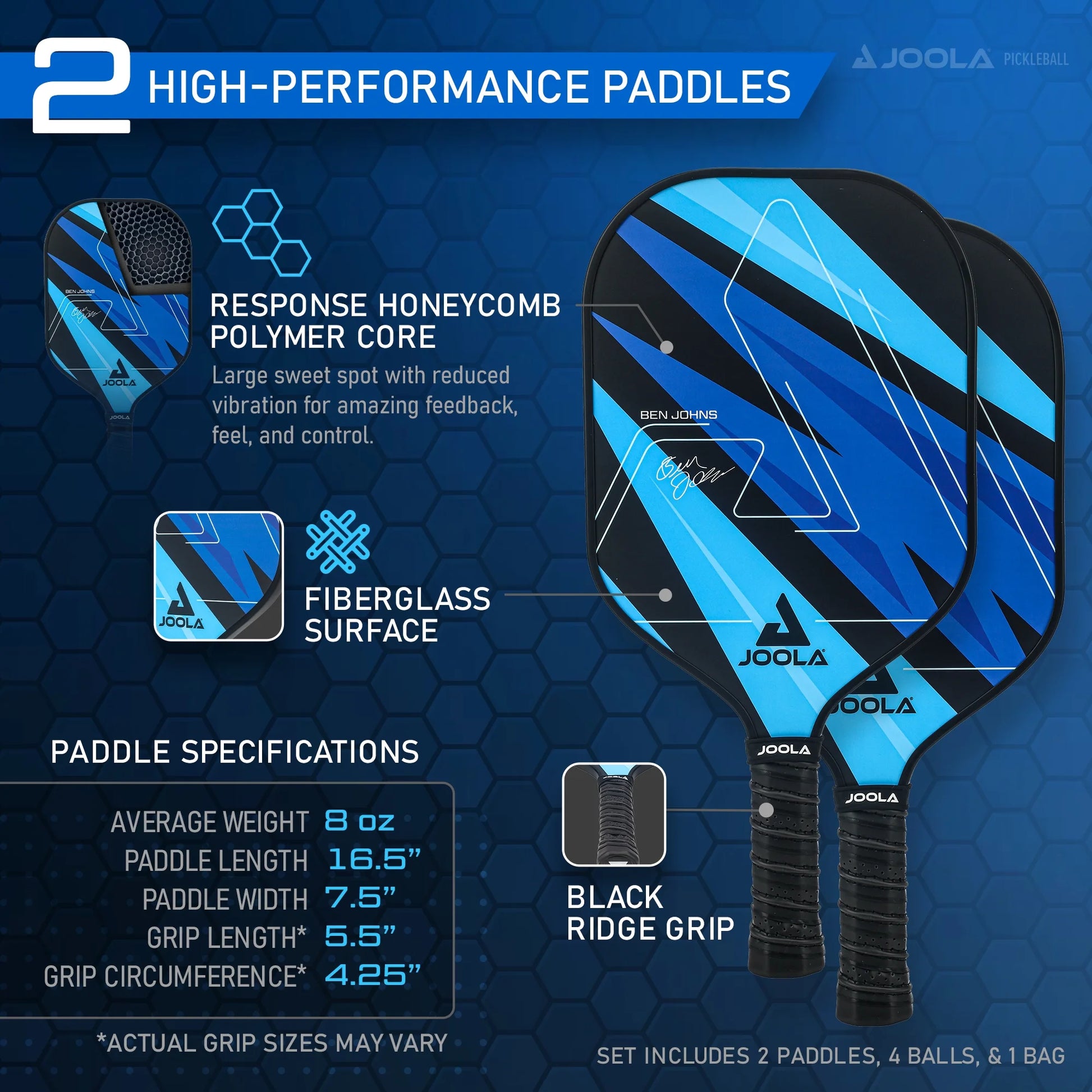 JOOLA™ Ben Johns Blue Lightning Pickleball Set