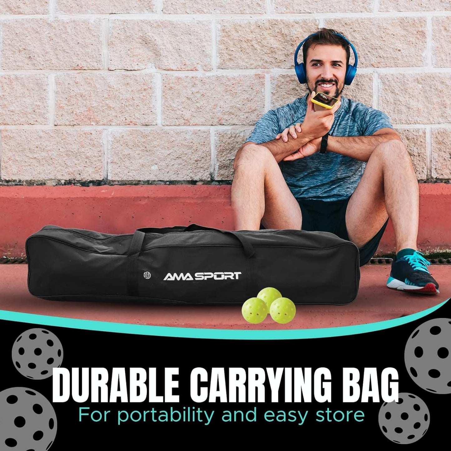 AMA SPORT™ Portable Pickleball Net System