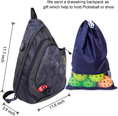 ZOEA™ Pickleball Sling Bag – Black Edition
