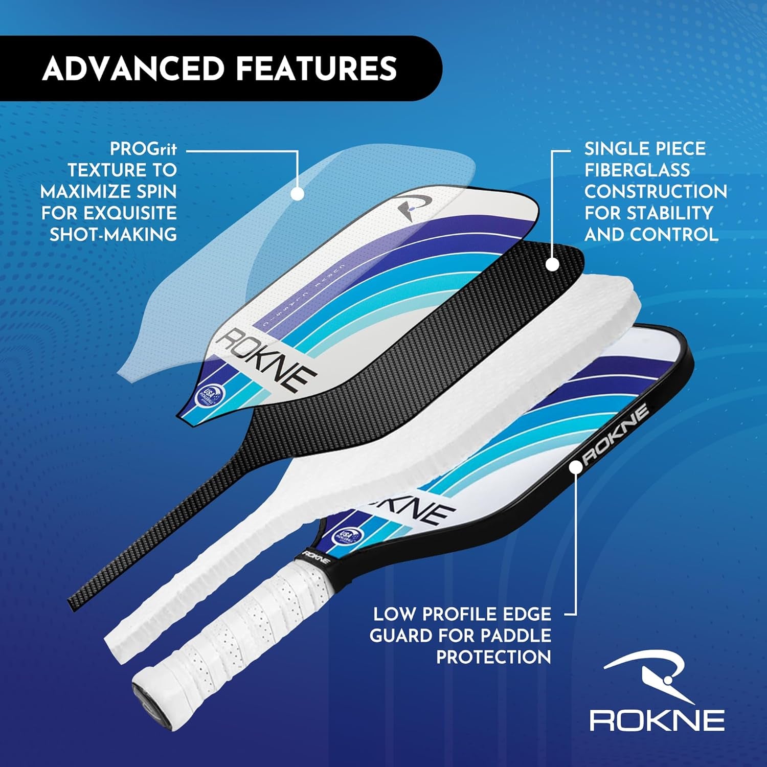 ROKNE™ Curve Classic Pickleball Paddle