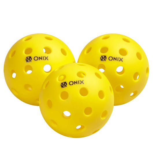 ONIX™ Pure Outdoor Pickleball Balls – Yellow (3 Pack)