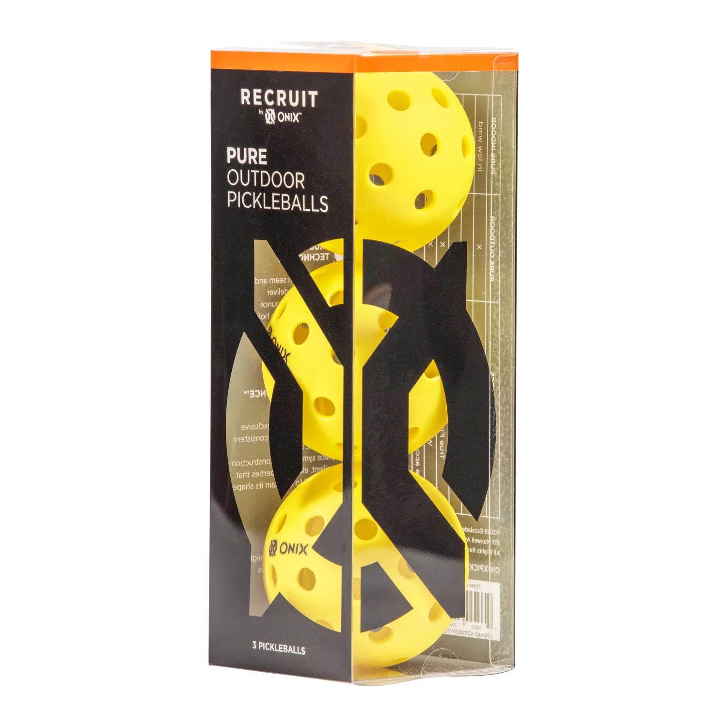 ONIX™ Pure Outdoor Pickleball Balls – Yellow (3 Pack)