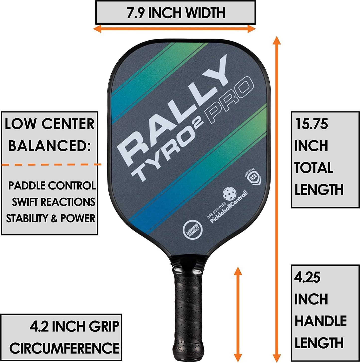 Rally Tyro™ 2 Pro Pickleball Paddle