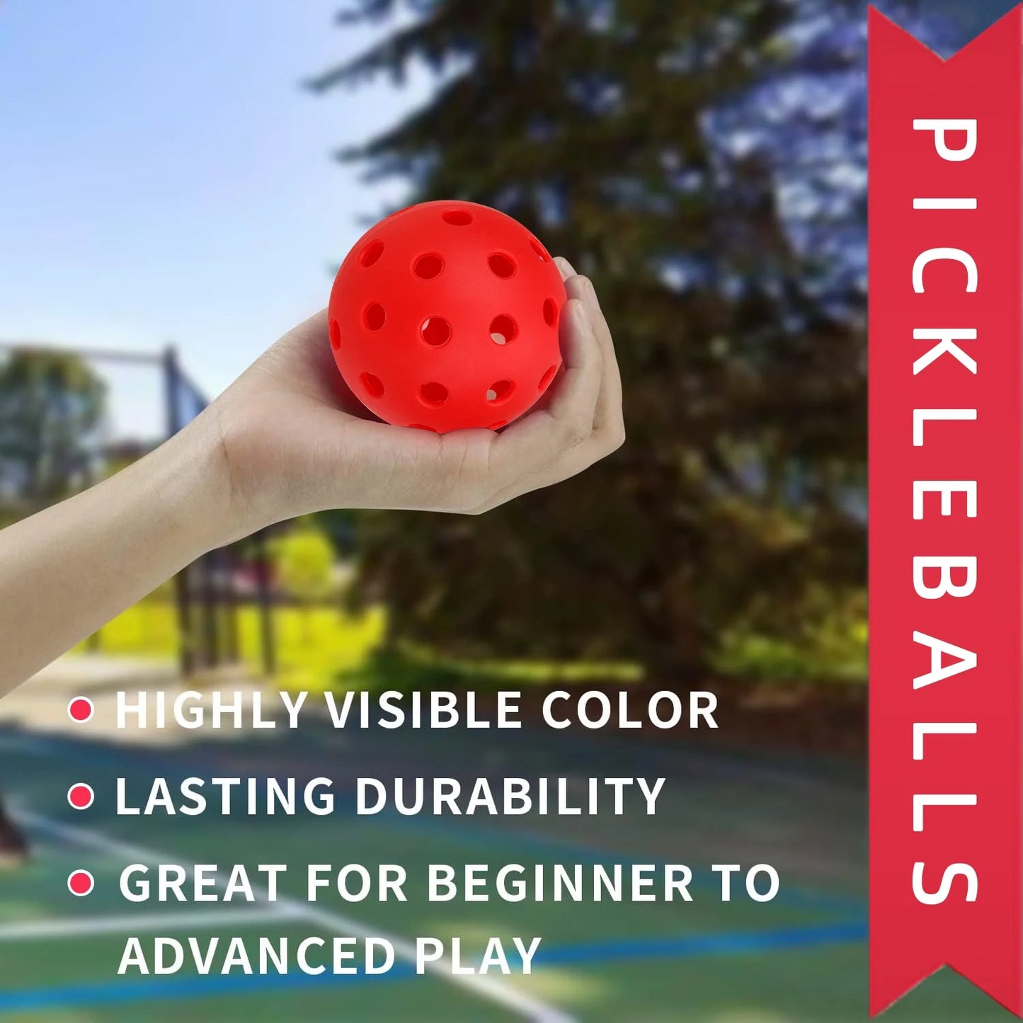 SPORTIC™ 12Pcs Pickleball Balls 